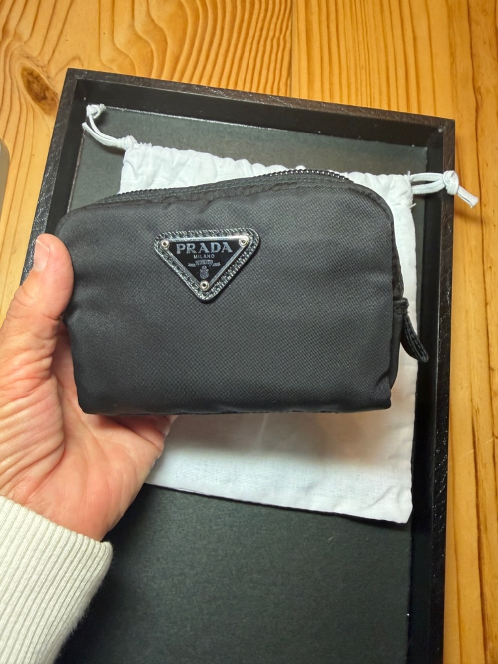 Prada Micro Black Nylon Pouch - Picture 7 of 16